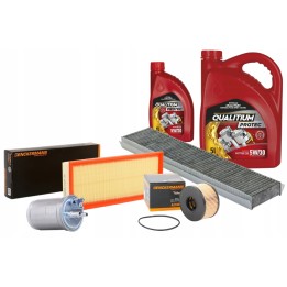 OLEJ 5W30 6L QUALITIUM + ZESTAW FILTRÓW FORD MONDEO III MK3 2.0 TDCI