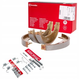 SZCZĘKI HAMULCOWE + SPRĘŻYNKI MONTAŻOWE BMW E46 E90 E87 E81 E92 160MM