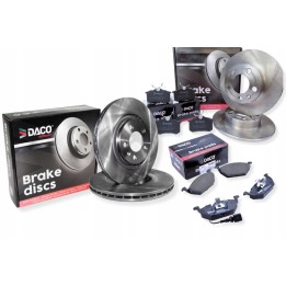 TARCZE + KLOCKI HAMULOCWE PRZÓD TYŁ AUDI A2 A3 LEON IBIZA VW POLO GOLF IV