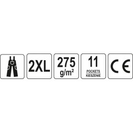 YATO SPODNIE ROBOCZE DUERO OGRODNICZKI R. XXL