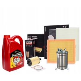 OLEJ 5W30 5L QUALITIUM ZESTAW 4X FILTRÓW AUDI A4 B7 2.0 TDI