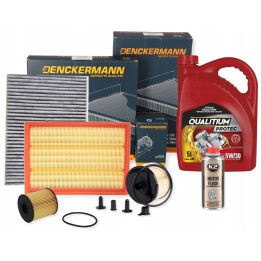 OLEJ QUALITIUM 5W30 5L 4X ZESTAW FILTRÓW PEUGEOT 307 CITROEN C4 2.0HDI