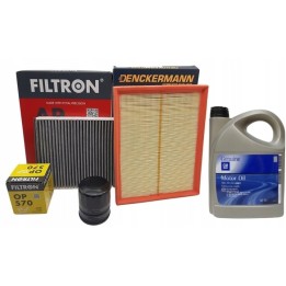 ZESTAW FILTRÓW OPEL ASTRA H 1.6 1.8 16V + OLEJ 5W30 5L DEXOS 2