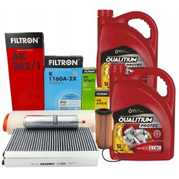 FILTRON ZESTAW FILTRÓW + 10L OLEJ 5W30 do BMW 5 E60 E61 525D 530D