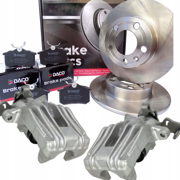 ZACISKI HAMULCOWE TYŁ TARCZE KLOCKI AUDI A3 TT LEON FABIA VW GOLF IV 4 POLO