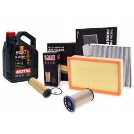 MOTUL 5L 5W30 ZESTAW FILTRÓW A3 Q2 OCTAVIA IV KODIAQ GOLF PASSAT B8 2.0 TDI
