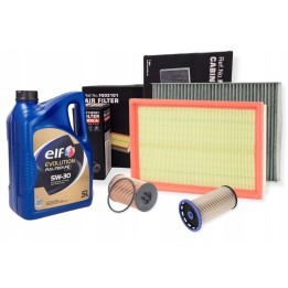 ELF 5W30 ZESTAW FILTRÓW PASSAT B8 TIGUAN OCTAVIA KODIAQ LEON 1.6 2.0TDI