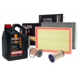 MOTUL 5W30 ZESTAW FILTRÓW PASSAT B8 TIGUAN OCTAVIA KODIAQ LEON 1.6 2.0TDI