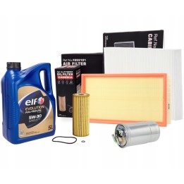 OLEJ ELF 5W30 5L ZESTAW FILTRÓW VW GOLF 4 IV AUDI A3 LEON 1.9TDI
