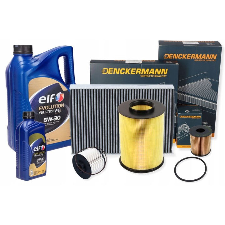 6L ELF FULLTECH 5W30 OLEJ + ZESTAW FILTRÓW C-MAX KUGA FOCUS III 2.0TDCI