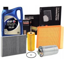 OLEJ 5W30 ELF FULLTECH + ZESTAW FILTRÓW AUDI A4 B6 B7 1.9TDI 130KM 2.0TDI