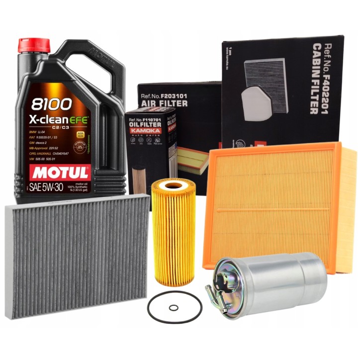 OLEJ 5W30 MOTUL + ZESTAW FILTRÓW AUDI A4 B6 B7 1.9TDI 130KM 2.0TDI