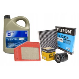 ZESTAW 5L DEXOS2 OLEJ 5W30 + FILTRY OPEL INSIGNIA B 1.5