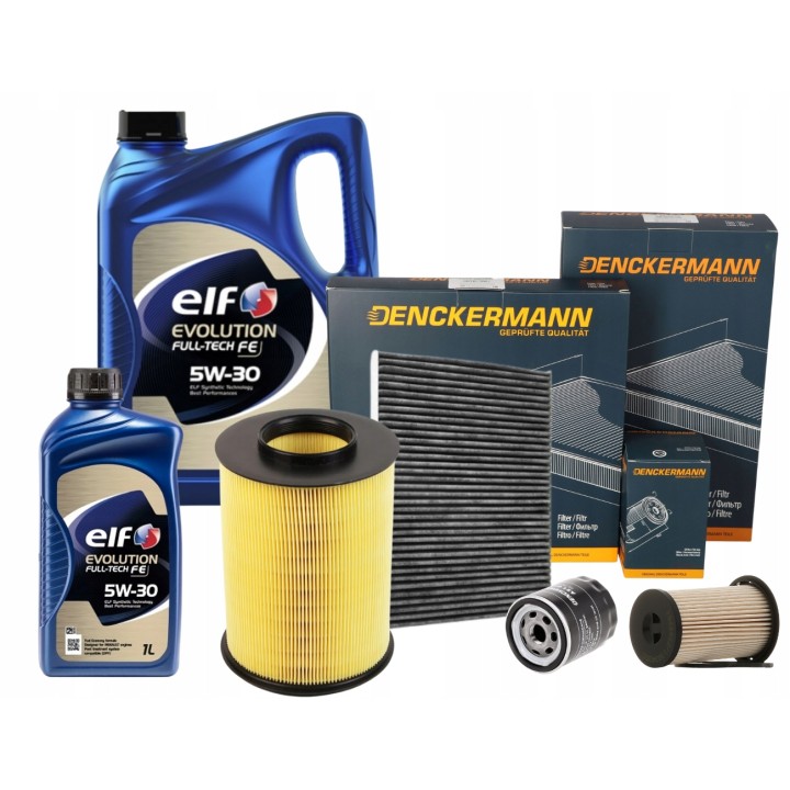 6L ELF EVOLUTION 5W30 4X FILTRY FORD FOCUS II C-MAX 1.8TDCI LIFT