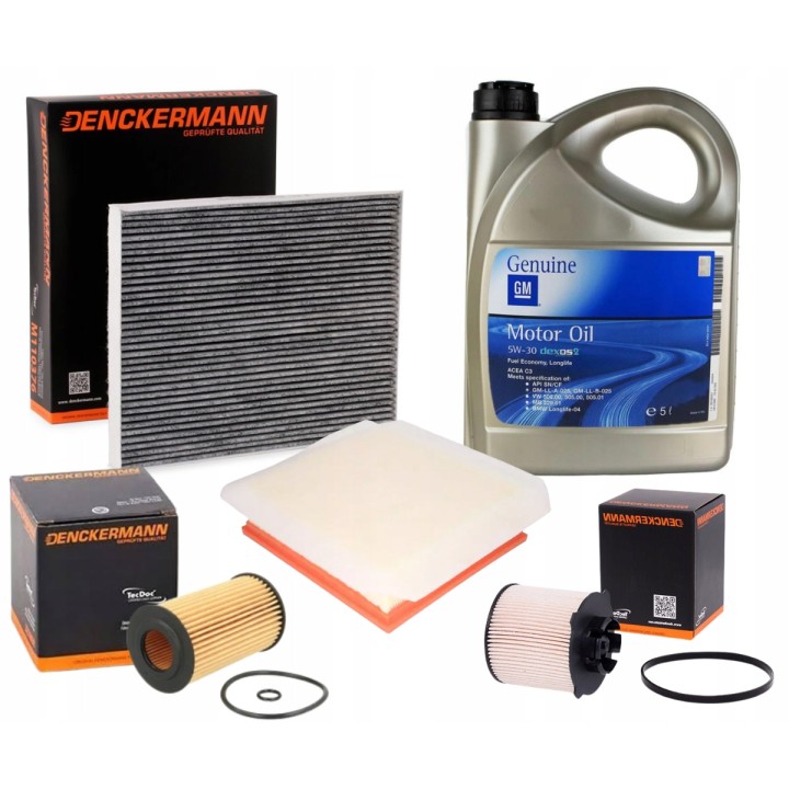 5L OLEJ 5W30 FANFARO + ZESTAW FILTRÓW OPEL MERIVA B 10- 1.6CDTI