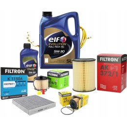6L OLEJ 5W30 ELF 4X FILTRY FORD FOCUS II MK2 CMAX 2.0TDCI VOLVO