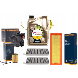5L 5W30 OLEJ TOTAL 4X FILTR CITOREN BERLINGO PICASSO PEUGEOT PARTNER 1.6HDI