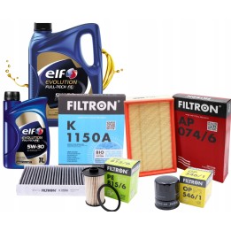 OLEJ 6L ELF EVOLUTION 5W30 4X FILTRY FORD FOCUS II C-MAX 1.8TDCI