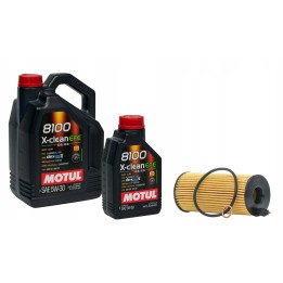 6L OLEJ MOTUL 5W30 + FILTR OLEJU BMW F10 F11 F20 F30 F82 E90 E92 E87