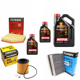 7L 5W30 MOTUL FILTR OLEJ POWIETRZE KABINA BMW E60 530I 525I N52 ZESTAW