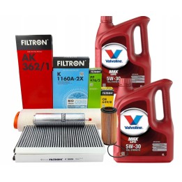 FILTRON ZESTAW FILTRÓW + 8L OLEJ VOLVALINE 5W30 BMW 5 E60 E61 525D 530D