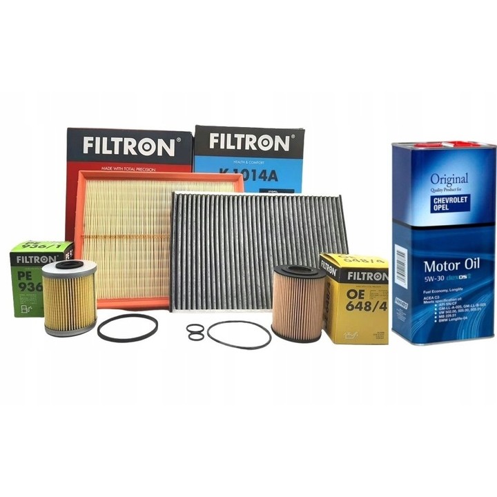 FILTRON ZESTAW FILTRÓW + OLEJ 5W30 5L. do OPEL ASTRA H 1.7CDTI