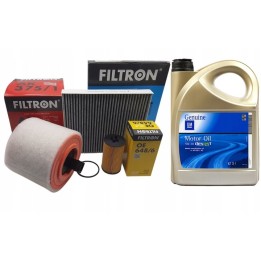 FILTRON ZESTAW FILTRÓW + OLEJ 5W30 GM DEXOS 1 - OPEL ASTRA K 2016- 1.6Turbo