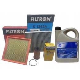 5W30 OLEJ + ZESTAW FILTRÓW OPEL MERIVA B 1.4 1.4T DEXOS 2 GM