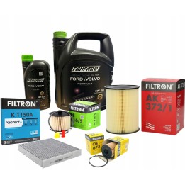 6L OLEJ 5W30 FANFARO 4X FILTRY FORD FOCUS II MK2 CMAX 2.0TDCI VOLVO