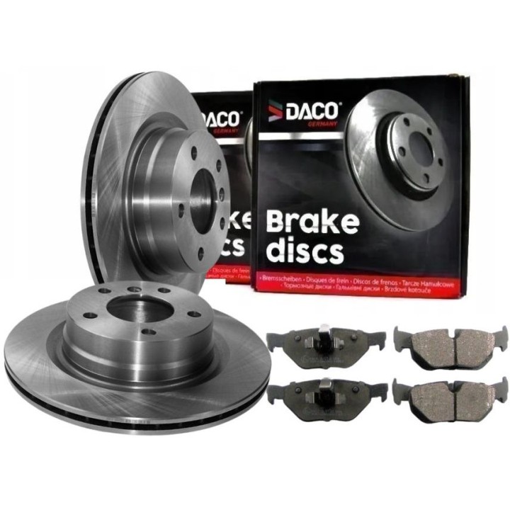 2X TARCZE HAMULCOWE + KLOCKI TYŁ BMW E90 E91 E92 E87 E81 300MM / 160MM