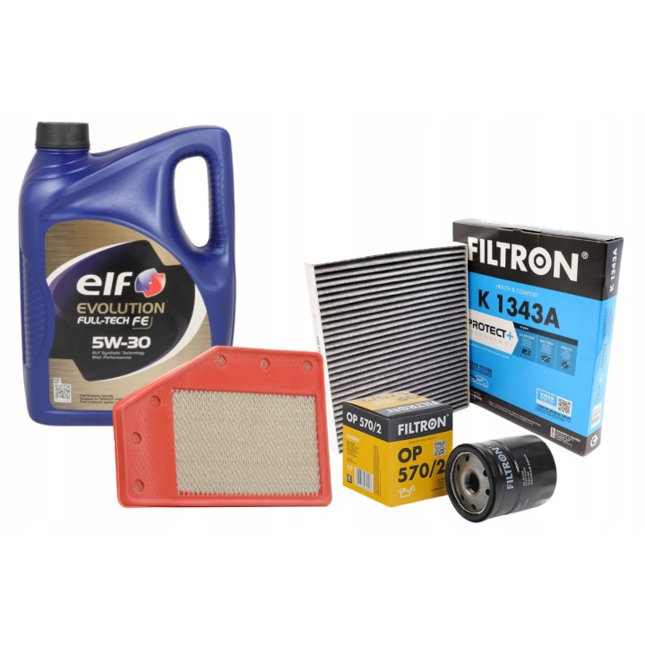 ZESTAW 5L ELF FULL-TECH OLEJ 5W30 + FILTRY OPEL INSIGNIA B 1.5
