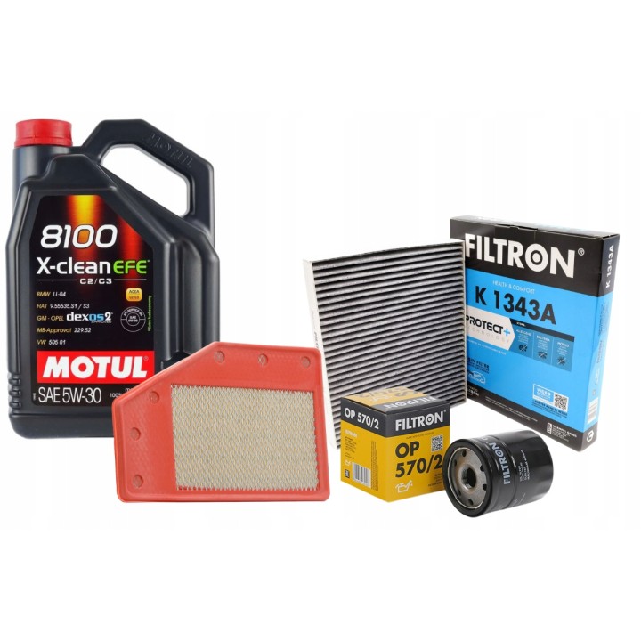 ZESTAW 5L MOTUL EFE OLEJ 5W30 + FILTRY OPEL INSIGNIA B 1.5