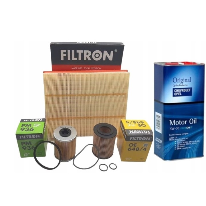 FILTRON ZESTAW FILTRÓW + OLEJ 5W30 do OPEL ASTRA II G 1.7 DI DTI
