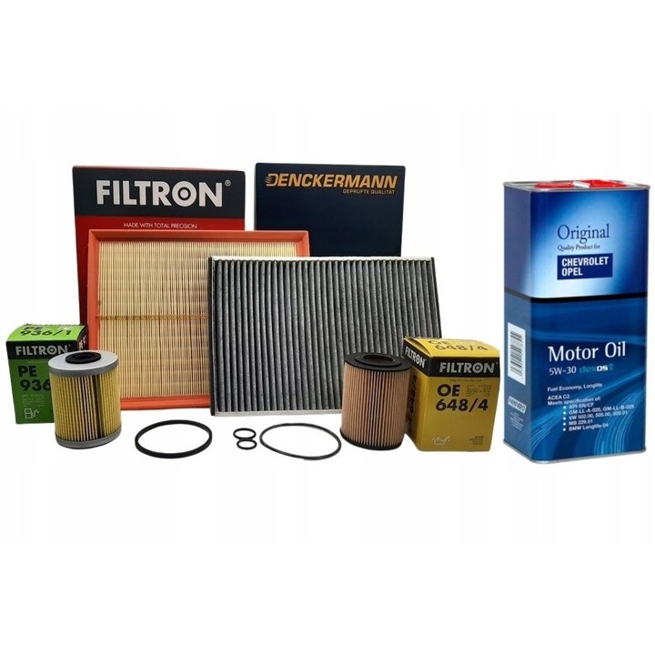 FILTRON ZESTAW FILTRÓW + OLEJ 5W30 5L. do OPEL ASTRA H 1.7CDTI