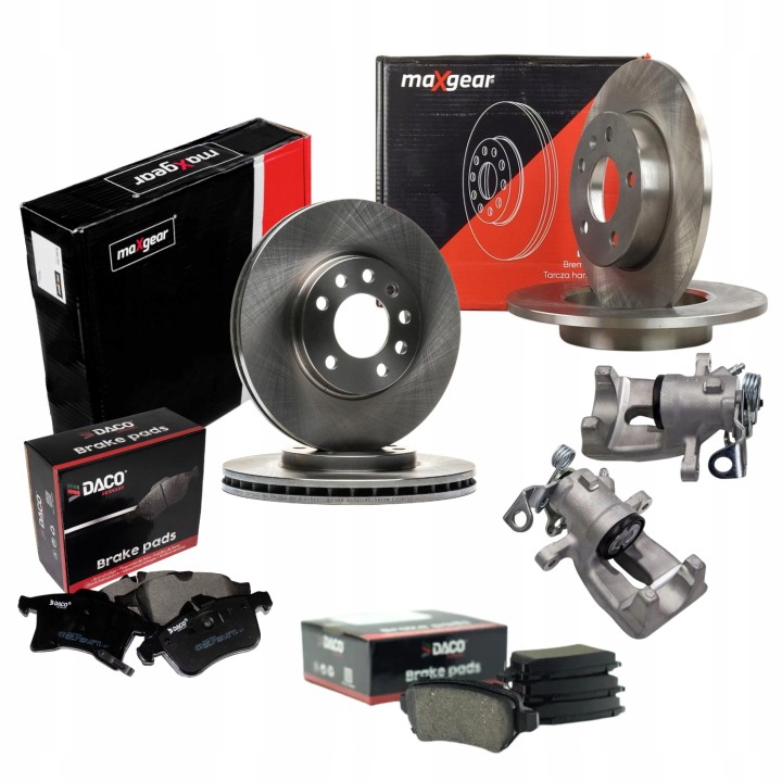 TARCZE 280MM PRZÓD TYŁ 264MM + KLOCKI + ZACISKI OPEL ZAFIRA ASTRA G LUCAS