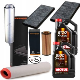 ZESTAW FILTRÓW + 10L OLEJ MOTUL 5W40 DO BMW 5 E60 E61 525d 530d