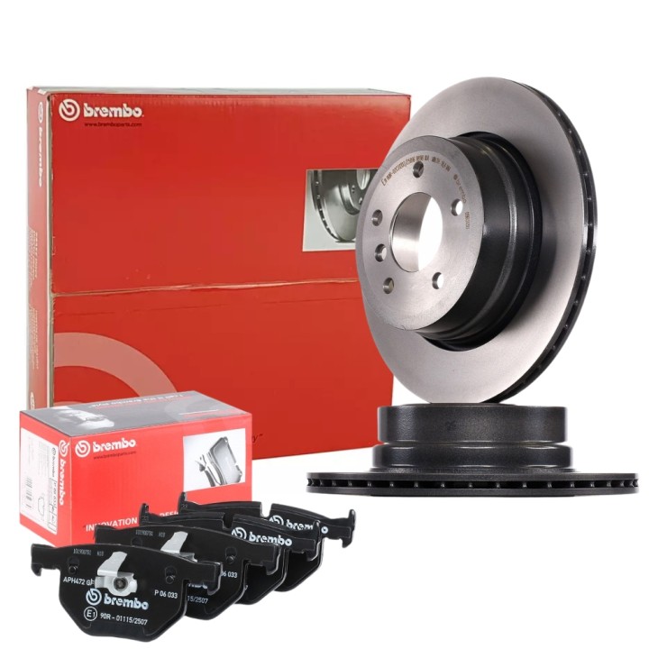 TARCZE + KLOCKI TYŁ BMW 5 E60 E61 520 523 525 530 320MM BREMBO