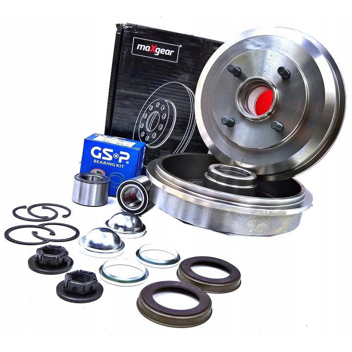 BĘBNY HAMULCOWE + ŁOŻYSKA FORD FOCUS I MK1 + ABS