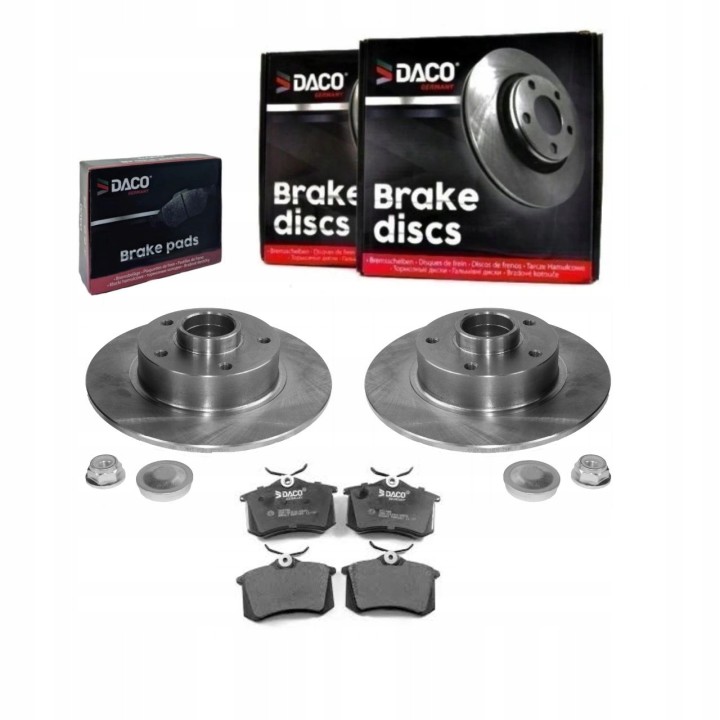 TARCZE Z ŁOŻYSKAMI + KLOCKI ZESTAW TYŁ RENAULT MEGANE III ABS 260MM