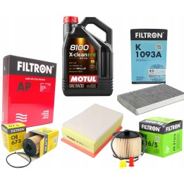 5W30 OLEJ 5L MOTUL EFE + ZESTAW 4X FILTRÓW CITROEN C4 I 2.0HDI