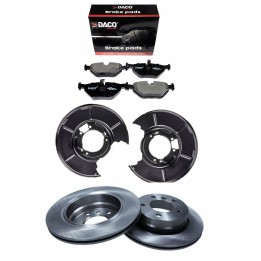TARCZE + KLOCKI + OSŁONY TARCZ TYŁ DO BMW 3 E36 E46 WENTYLOWANE