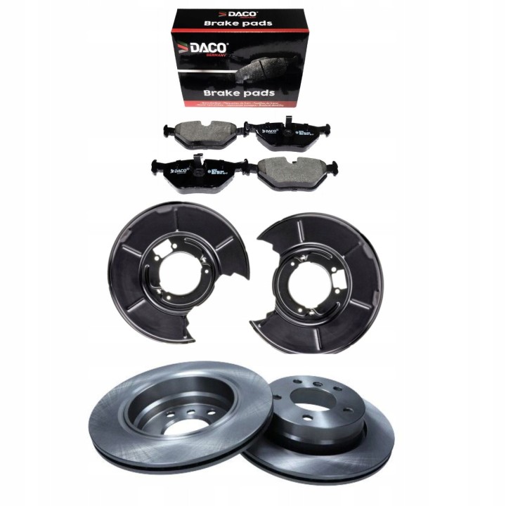 TARCZE + KLOCKI + OSŁONY TARCZ TYŁ DO BMW 3 E36 E46 WENTYLOWANE