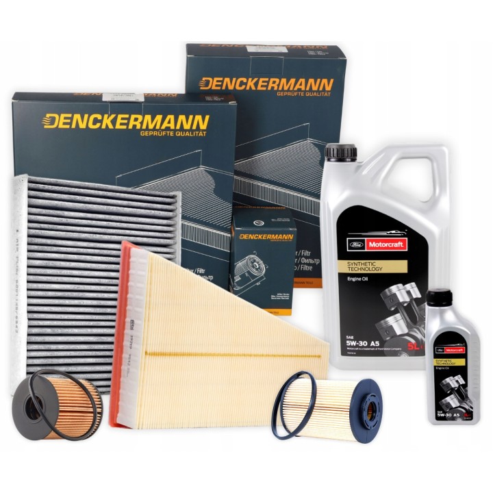 OLEJ 5W30 6L MOTORCRAFT ZESTAW FILTRÓW do FORD MONDEO IV 2.0 TDCI PRZEDLIFT