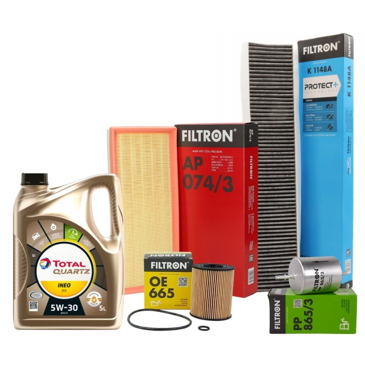 5L OLEJ 5W30 TOTAL INEO ECS ZESTAW FILTRÓW FORD MONDEO III MK3 1.8 2.0