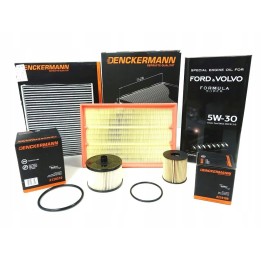 5L OLEJ + 4X FILTR FORD FOCUS II MK2 VOLVO S40 V50 2.0 TDCI