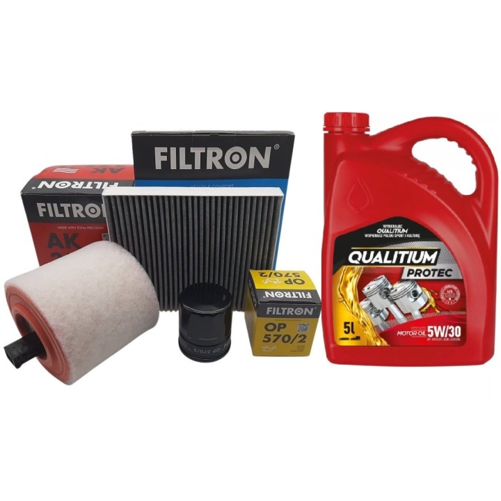 FILTRON ZESTAW FILTRÓW + OLEJ 5W30 do OPEL ASTRA K 1.0 1.4 Turbo