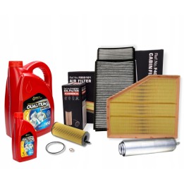 OLEJ 5W40 6L QUALITIUM ZESTAW 4X FILTRÓW BMW E60 E61 520D N47