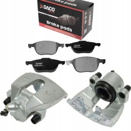 2x ZACISKI HAMULCOWE PRZÓD + KLOCKI FORD FOCUS II MK2 CMAX KUGA MAZDA VOLVO
