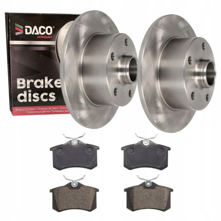 TARCZE Z PIASTAMI + KLOCKI TYŁ AUDI A4 B5 1995-2001 245MM