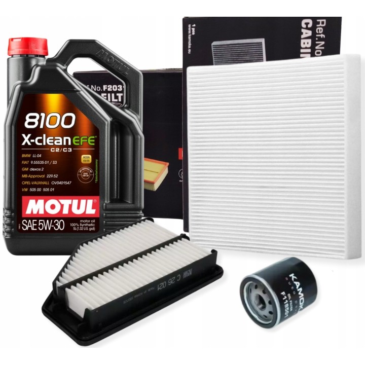 OLEJ 5L MOTUL 5W30 ZESTAW FILTRÓW HONDA CR-V III 2.0 150KM - 3SZT